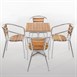 Fauteuils en frêne et aluminium Bolero 730mm (Lot de 4)