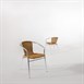 Fauteuils en rotin PE et aluminium empilables Bolero (Lot de 4)