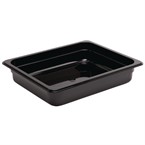 Bac Gastronorme en polycarbonate noir un demi 65mm Vogue