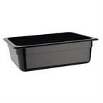 Bac Gastronorme en polycarbonate noir un demi 100mm Vogue