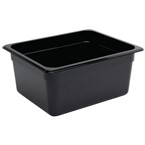 Bac Gastronorme en polycarbonate noir un demi 150mm Vogue