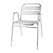 Fauteuils empilables en aluminium avec accoudoirs Bolero x4