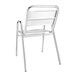 Fauteuils empilables en aluminium avec accoudoirs Bolero x4