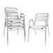 Fauteuils empilables en aluminium avec accoudoirs Bolero x4