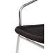 Fauteuils en rotin PE empilables Bolero noirs et aluminium (Lot de 4)