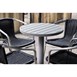 Fauteuils en rotin PE empilables Bolero noirs et aluminium (Lot de 4)