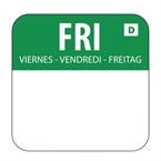 Etiquettes solubles pour aliments Hygiplas vendredi (Lot de 1000)