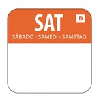 Etiquettes solubles pour aliments Hygiplas samedi (Lot de 1000)