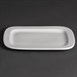 Assiettes rectangulaires arrondies Olympia Whiteware 230mm (lot de 12)