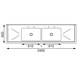 Evier en acier inoxydable Vogue - 2400 x 600mm