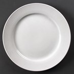 Assiettes à bord large Olympia Linear 250mm (Lot de 12)
