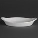 Plats ovales à oreilles blancs 204 x 115mm Olympia (Lot de 6)