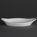Plats ovales à oreilles blancs Olympia 230 x 130mm (Lot de 6)