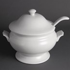 Soupière et louche Olympia Whiteware 2,5L