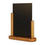 Elégante ardoise de table Securit finition teck 280 x 200mm
