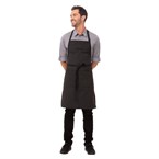 Tablier bavette Chef Works finement rayé