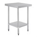Tables en acier inoxydable sans rebord Vogue profondeur de 700mm