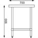 Tables en acier inoxydable sans rebord Vogue profondeur de 700mm