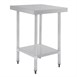 Tables en acier inoxydable sans rebord Vogue profondeur de 700mm