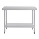 Table en acier inoxydable sans rebord Vogue 1200 x 700mm