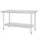 Table en acier inoxydable sans rebord Vogue 1500 x 700mm