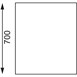Table en acier inoxydable sans rebord Vogue 1500 x 700mm