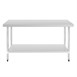 Table en acier inoxydable sans rebord Vogue 1500 x 700mm