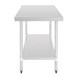 Table en acier inoxydable sans rebord Vogue 1500 x 700mm