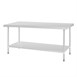 Table en acier inoxydable sans rebord Vogue 1800 x 700mm