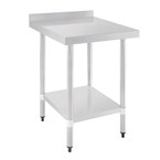 Tables en acier inoxydable avec rebord Vogue profondeur de 700mm