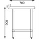 Tables en acier inoxydable avec rebord Vogue profondeur de 700mm
