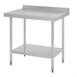 Table en acier inoxydable avec rebord Vogue 900 x 700mm
