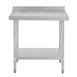 Table en acier inoxydable avec rebord Vogue 900 x 700mm