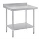 Table en acier inoxydable avec rebord Vogue 900 x 700mm