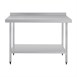 Table en acier inoxydable avec rebord Vogue 1200 x 700mm