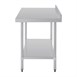 Table en acier inoxydable avec rebord Vogue 1200 x 700mm