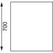 Table en acier inoxydable avec rebord Vogue 1800 x 700mm