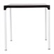 Table carrée avec pieds aluminium Bolero noire 750mm