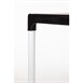 Table carrée avec pieds aluminium Bolero noire 750mm