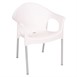 Fauteuils bistro empilables Bolero blancs (lot de 4)