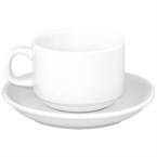 OFFRE SPÉCIALE Ensemble de tasses à thé et de soucoupes empilables Olympia Athena (lot de 24)