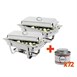 OFFRE SPÉCIALE Set de 2 chafing dishs Milan GN 1/1 avec 72 capsules de combustible liquide Olympia