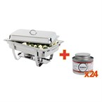 Offre spéciale : chafing dish Milan et 24 combustibles liquides Olympia