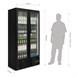 Arrière-bar vertical double porte battante Polar Série G 490L