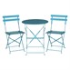 Chaises de terrasse pliantes en acier Bolero bleu turquoise (Lot de 2)