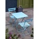 Chaises de terrasse pliantes en acier Bolero bleu turquoise (Lot de 2)