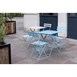 Chaises de terrasse pliantes en acier Bolero bleu turquoise (Lot de 2)