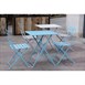 Chaises de terrasse pliantes en acier Bolero bleu turquoise (Lot de 2)