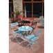 Chaises de terrasse pliantes en acier Bolero bleu turquoise (Lot de 2)