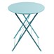 Table de terrasse ronde en acier Bolero bleu turquoise 595mm